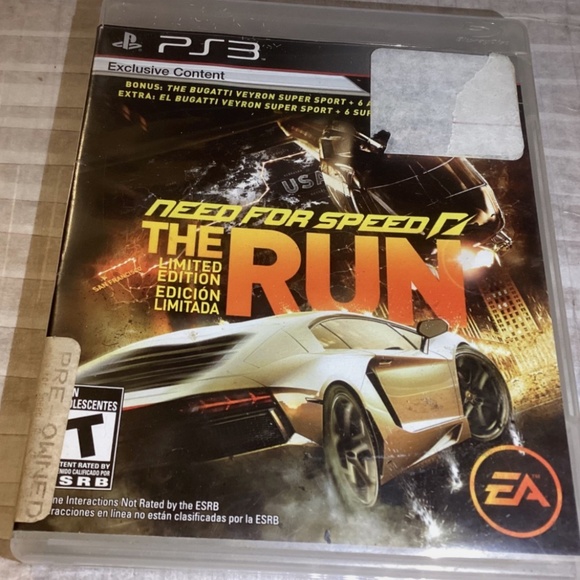 Need for Speed The Run Limited Edition PS3 PlayStation 3 no manual - Picture 1 of 6
